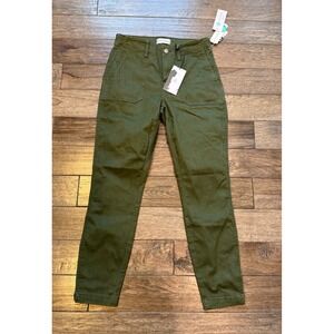 Studio Blue Sophia Utility Pocket Pant Olive Green Size 4 27 S64328OVL NWT
